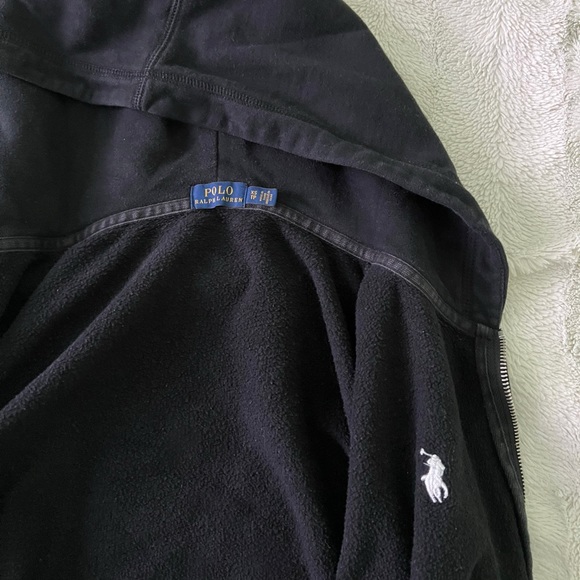 (Size XS) Polo Ralph Lauren zip-up jacket, black - Picture 4 of 5